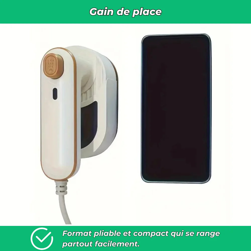 Mini Fer, Défroisseur à Vapeur Portable 2 en 1