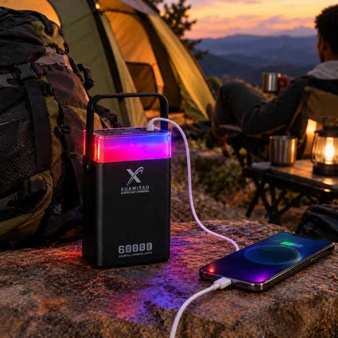 Power Bank XUAMITAO B6 60000mAh – Charge rapide PD20W avec lumière d'ambiance